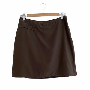 PATAGONIA Brown Skort Skirt Side Zip Detail Size 8